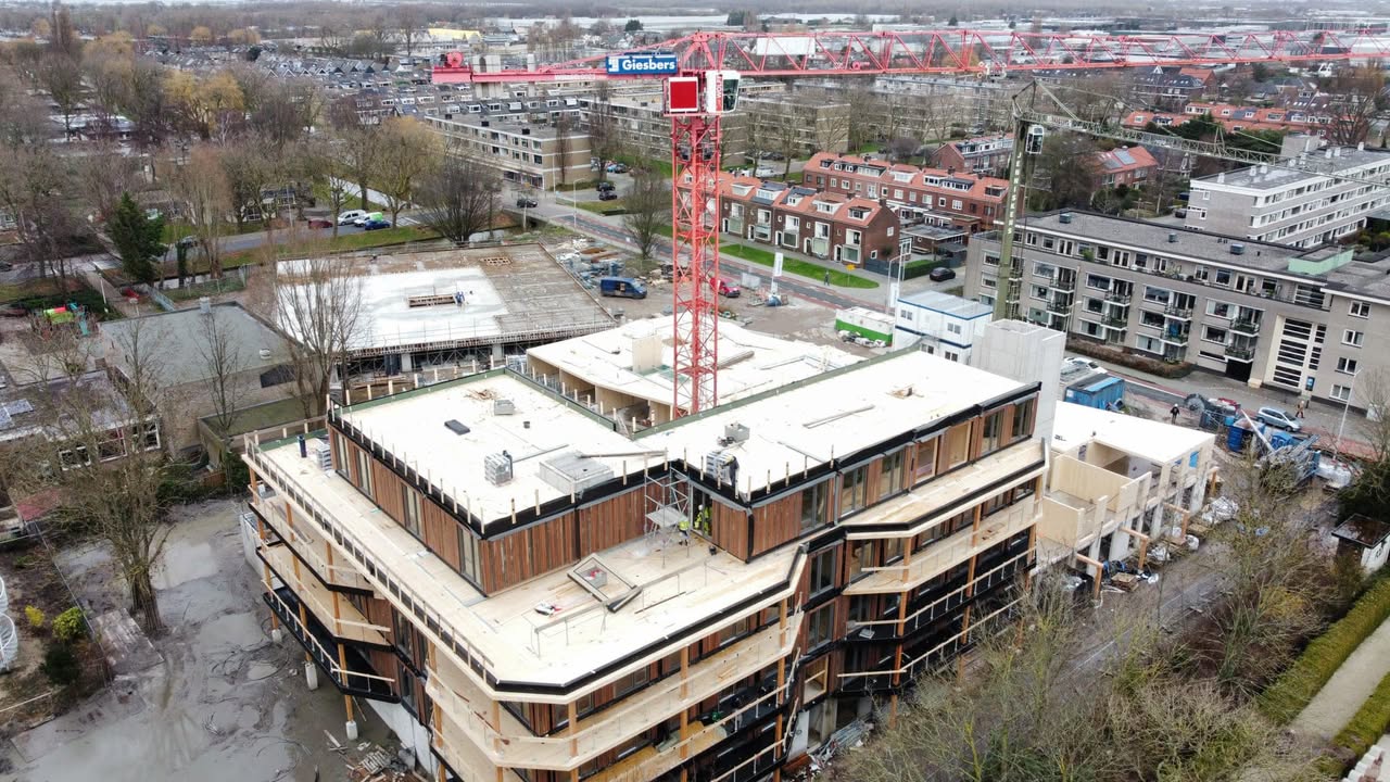 HSB- en CLT-elementen bij project Casa Vite in Pijnacker
